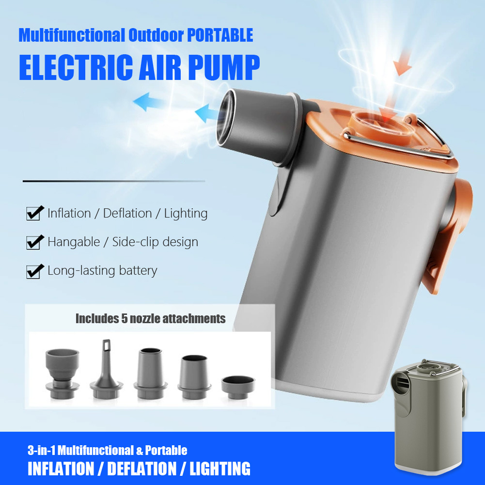 Cordless Inflator For Car Bike Ball - Compresseur d'air sans fil rechargeable multifonctionnel