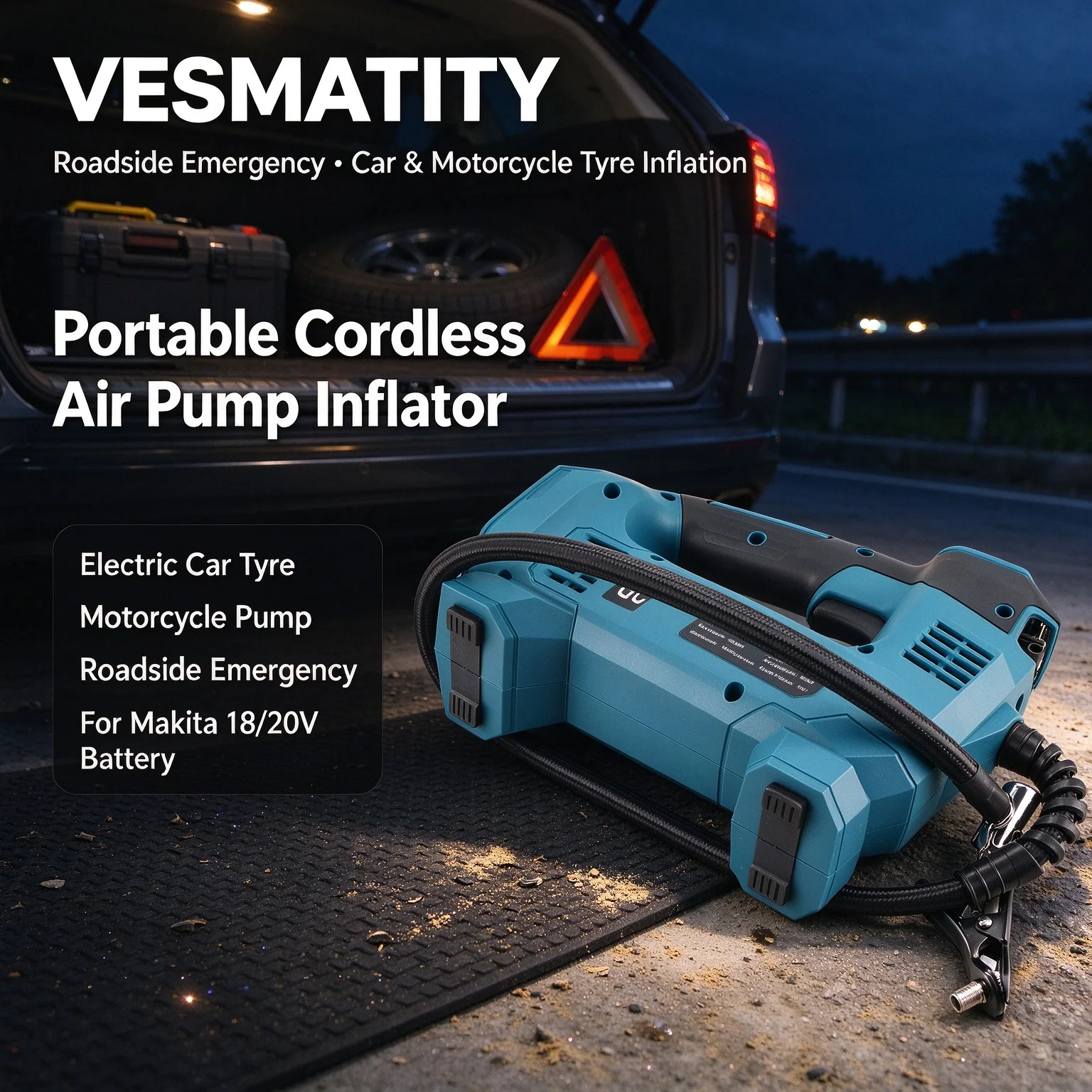 Cordless Air Pump 20V Battery - Pompe à air électrique sans fil