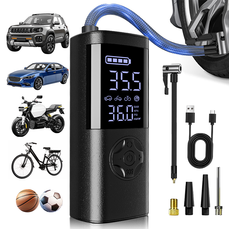 Cordless Tire Inflator 150Psi - Compresseur d'air portatif de gonfleur de