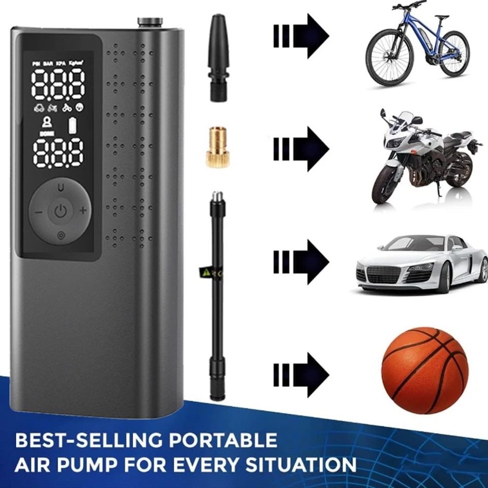 Portable Air Compressor 12V Digital - Compresseur d'air portable numérique sans fil