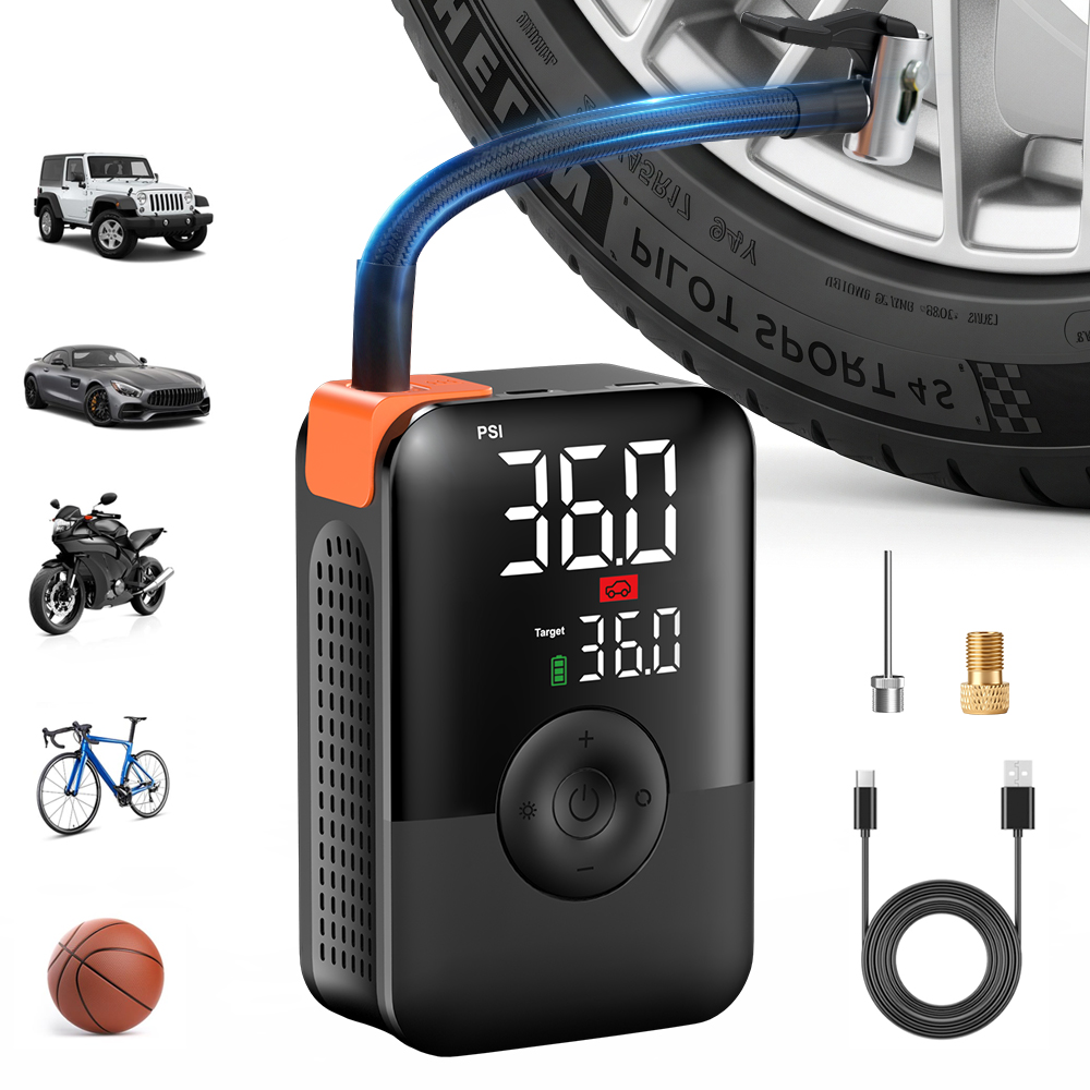 Cordless Tire Inflator 150Psi - Mini compresseur d'air sans fil 12V