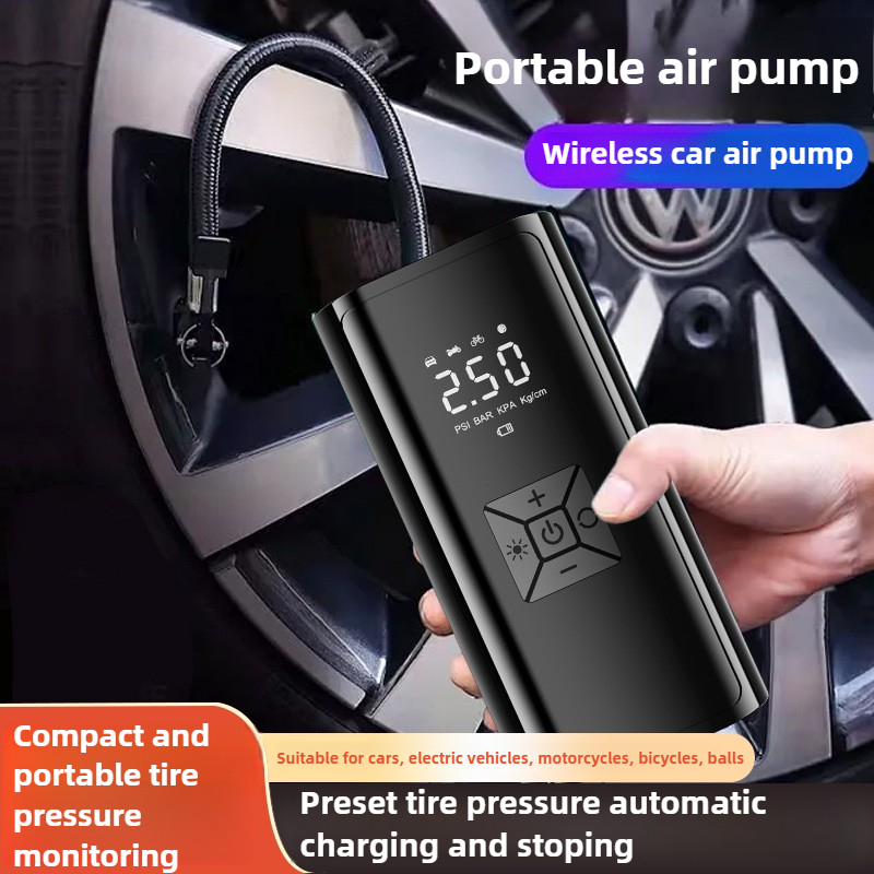 Portable Air Compressor 12V Digital - Pompe à air sans fil 120W
