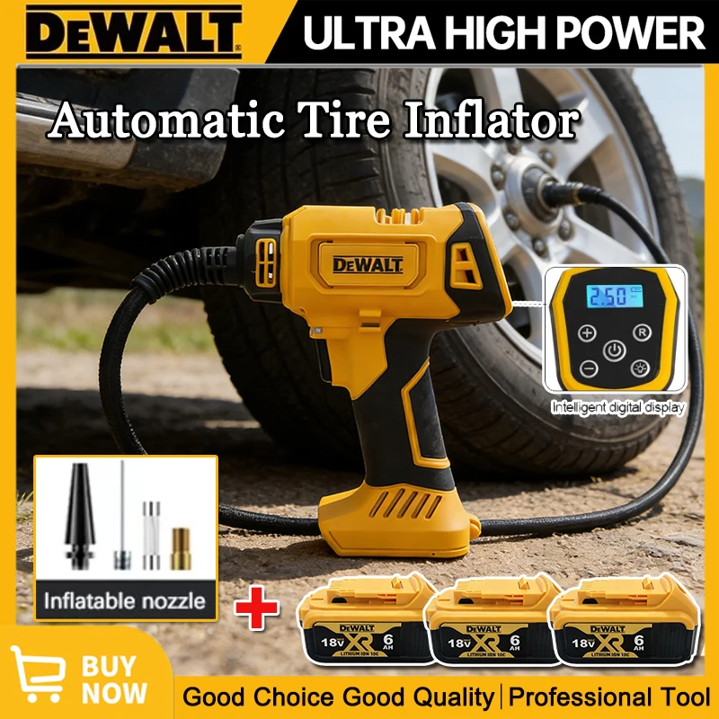 Digital Tire Pressure Gauge Rechargeable - Compresseur d'air Dewalt, gonfleur de pneus