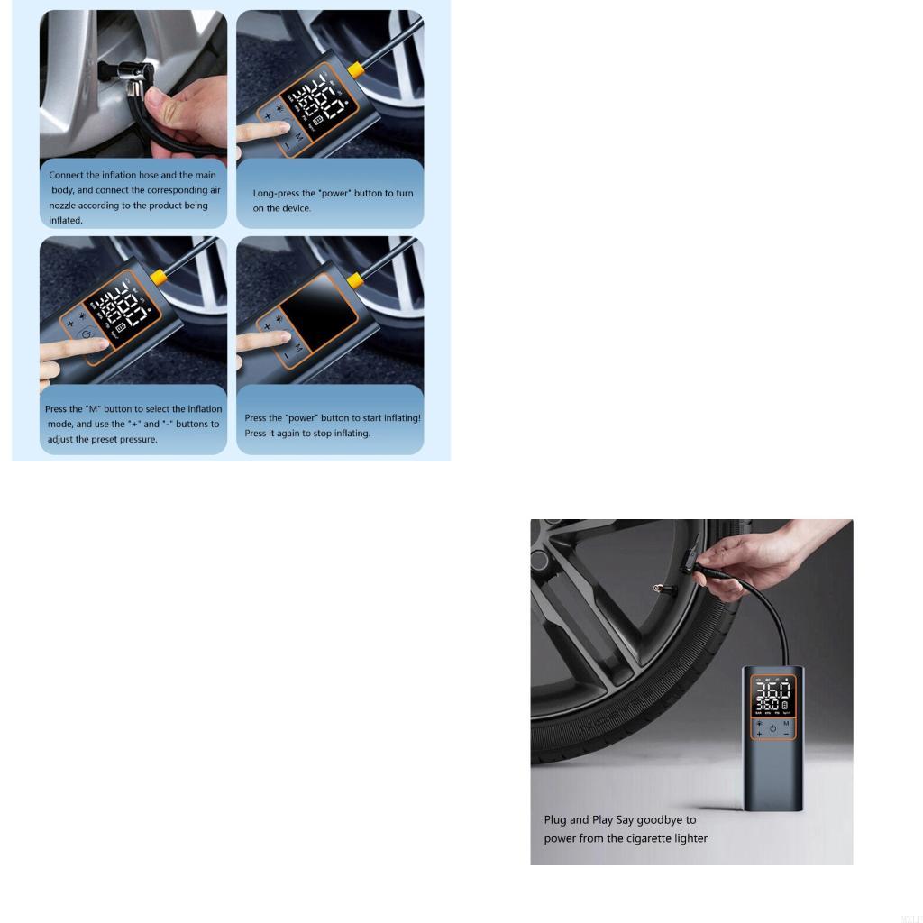 Cordless Inflator For Car Bike Ball - Pompes à pneu compresseur d'air sans