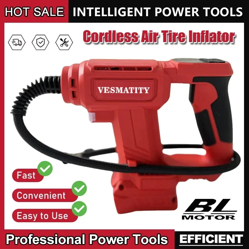 Cordless Air Pump 20V Battery - Pour batterie Milwaukee 18V 20V, pompe