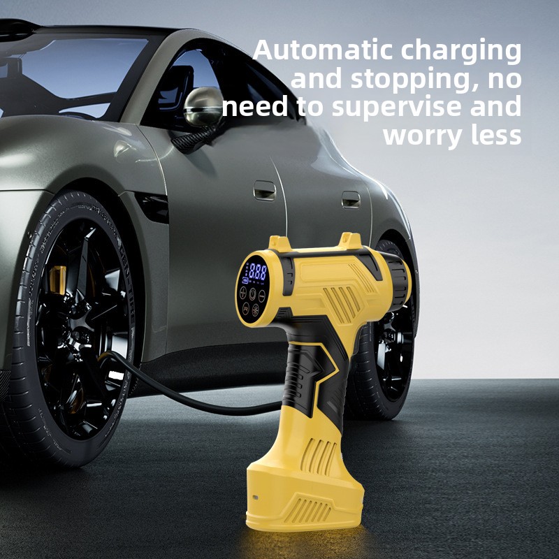 Cordless Air Pump 20V Battery - Pompe à air jaune sans fil