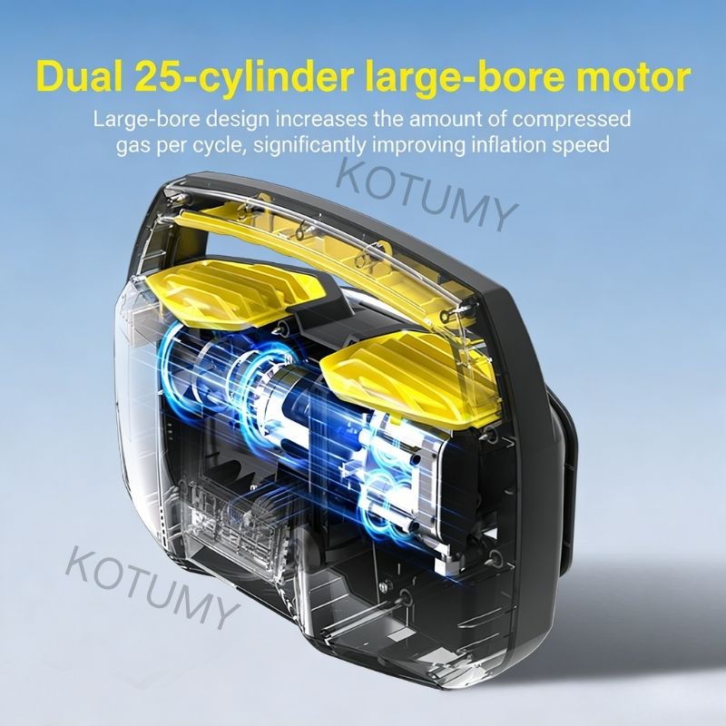 Tire Inflator Dual Cylinder - Gonfleur de pneus pour SUV tout-terrain,