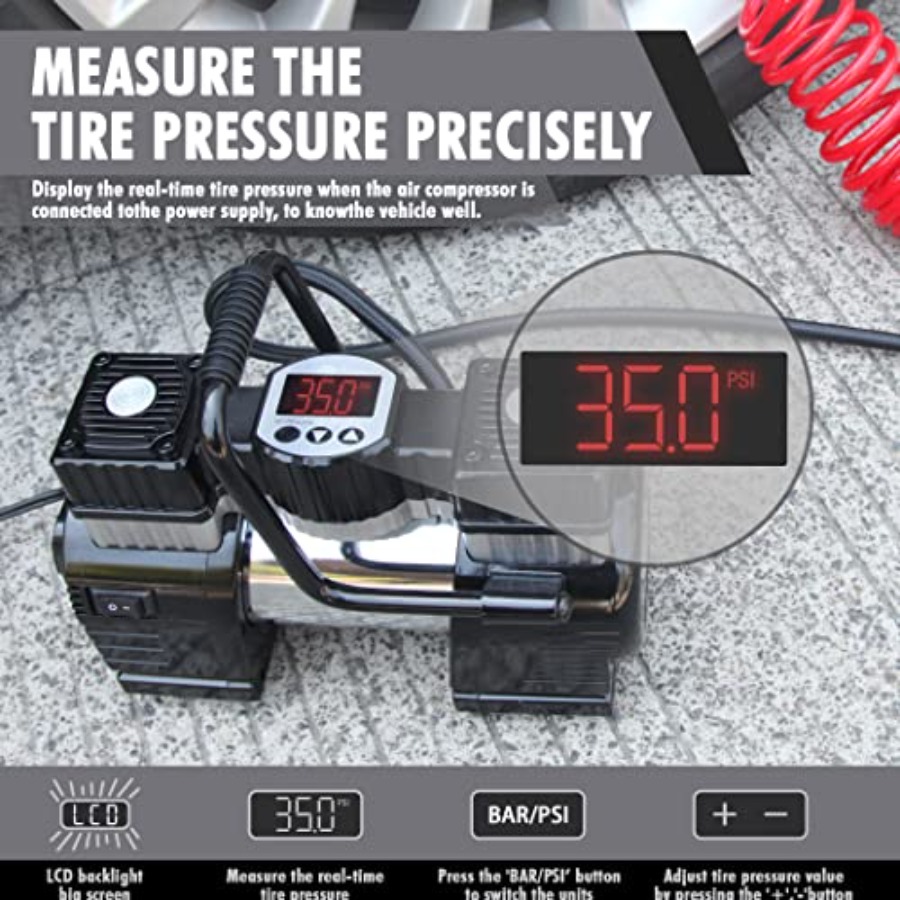 Compresseur d'air double cylin - Tire Inflator Dual Cylinder avis et prix