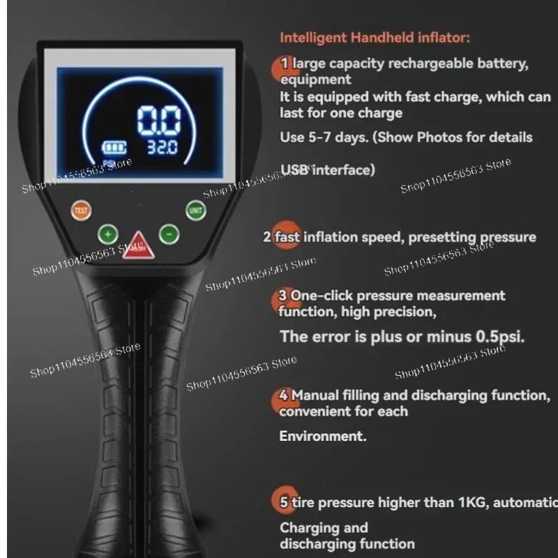Gonfleur de pneus automatique  - Tire Inflator With Pressure Gauge Auto Stop avis et prix