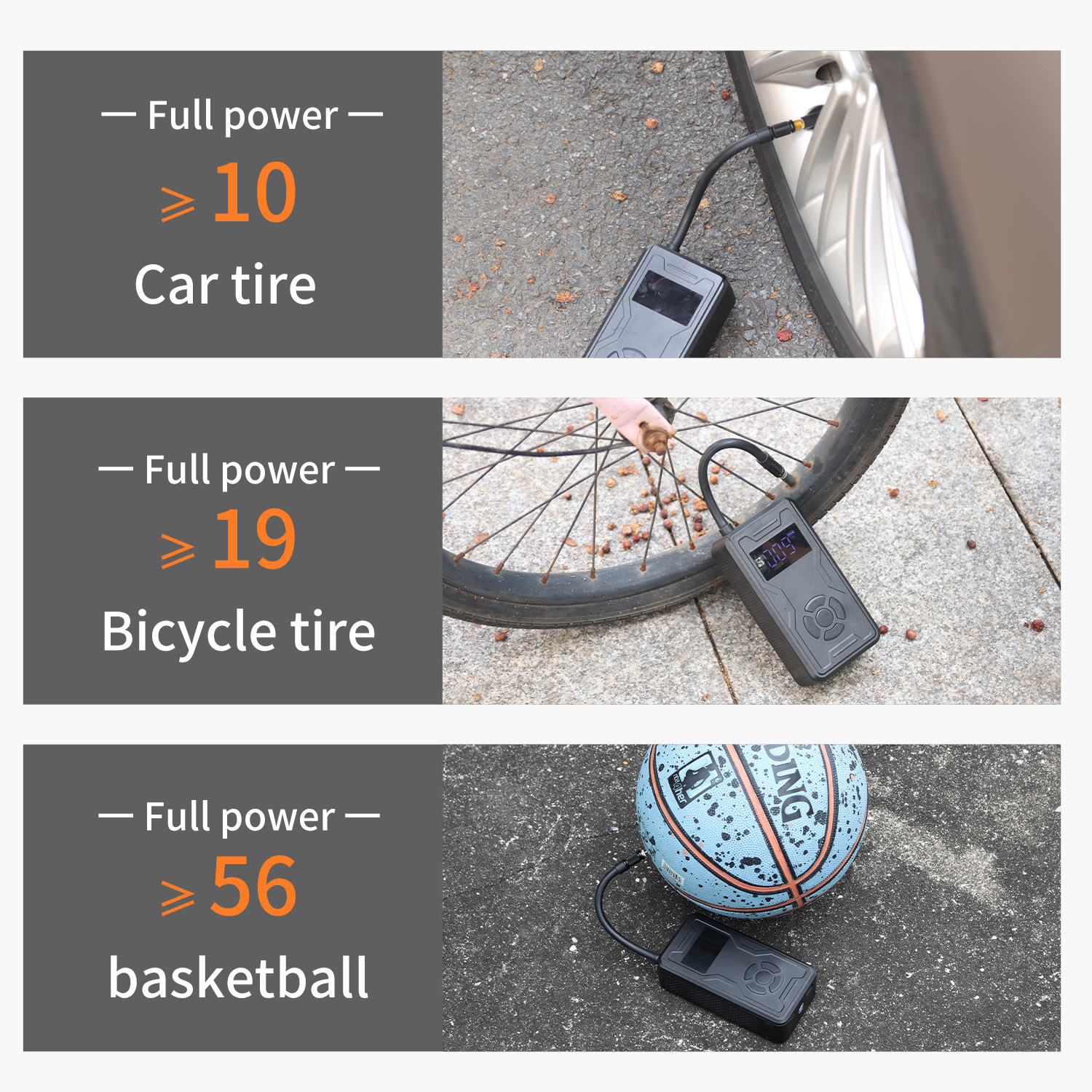 Pompe à air portable 7000 mAh, - Cordless Inflator For Car Bike Ball avis et prix