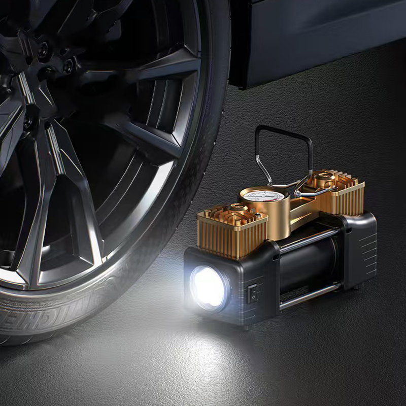 Pompe à air pour voiture à dou - Tire Inflator Dual Cylinder avis et prix