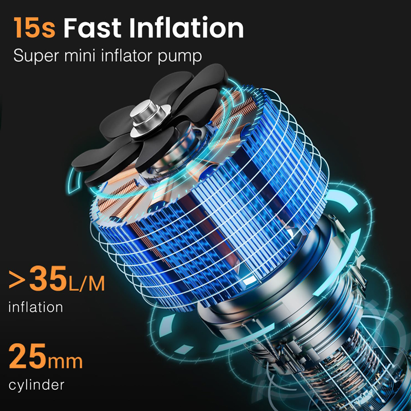 Pompe à air sans fil pour voit - Portable Air Compressor 12V Digital avis et prix