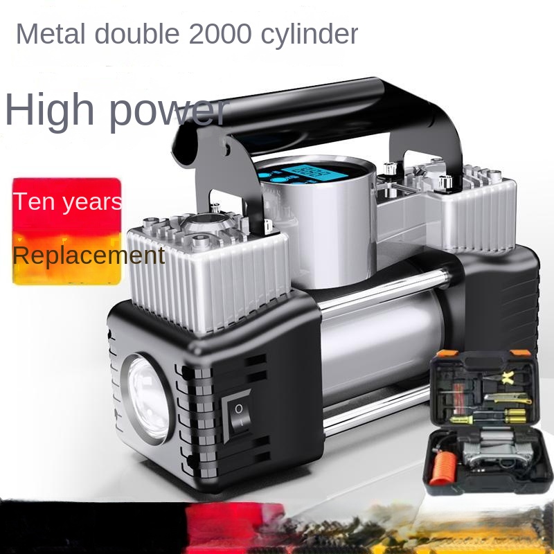 Pompe à air portable haute pui - Tire Inflator Dual Cylinder avis et prix
