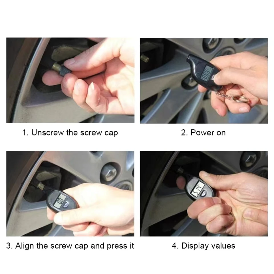 Jauge numérique de pneu avec é - Digital Tire Pressure Gauge Rechargeable avis et prix