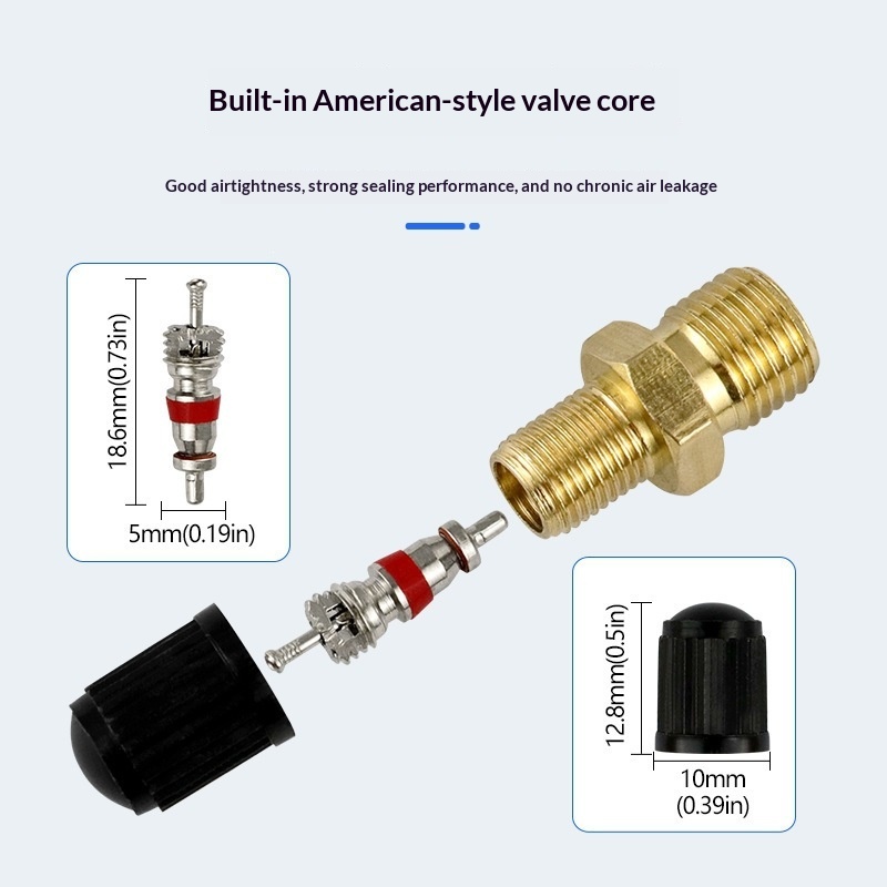Tige de valve d'air en laiton  - Tire Inflator Nozzle Kit avis et prix