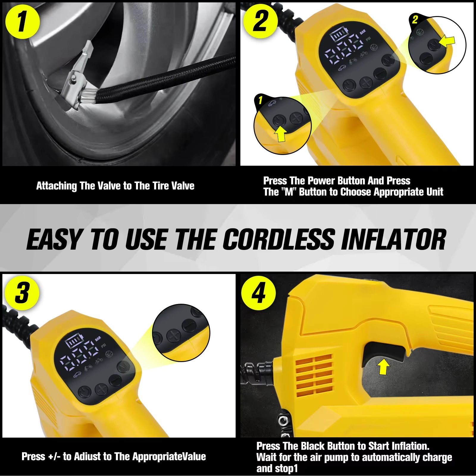 Pompe à air électrique portabl - Cordless Air Pump 20V Battery avis et prix
