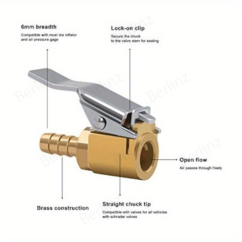 Pince à air en laiton avec pin - Tire Inflator Nozzle Kit avis et prix