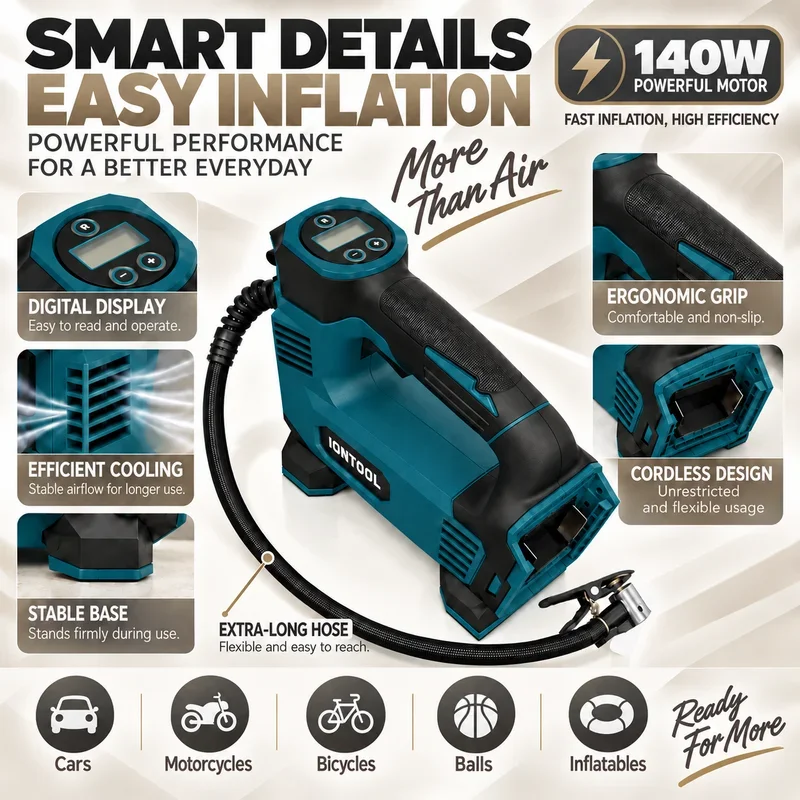 Gonfleur sans fil et sans bala - Cordless Tire Inflator 150Psi avis et prix