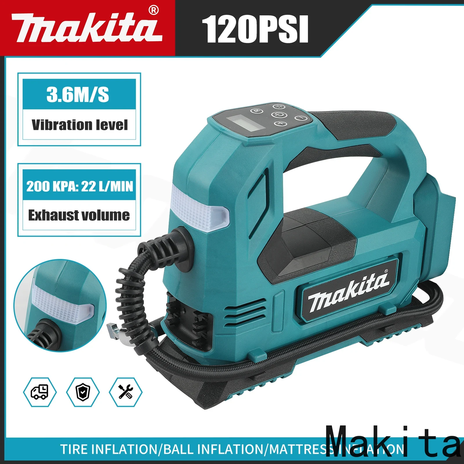 Pompe à air électrique Makita  - Cordless Tire Inflator 150Psi avis et prix