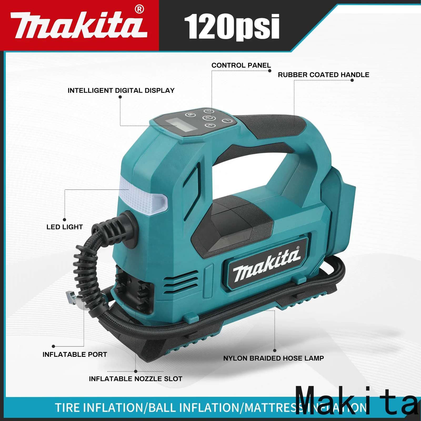 Pompe à air électrique Makita  - Cordless Tire Inflator 150Psi avis et prix