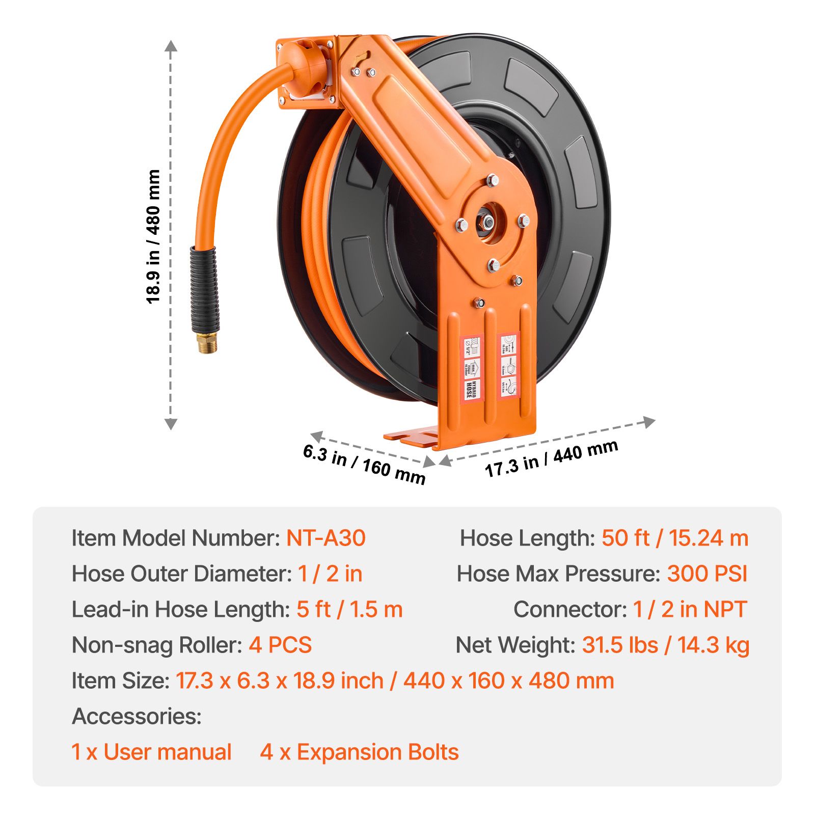 Enrouleur de tuyau d'air rétra - Air Compressor 300Psi Heavy Duty avis et prix
