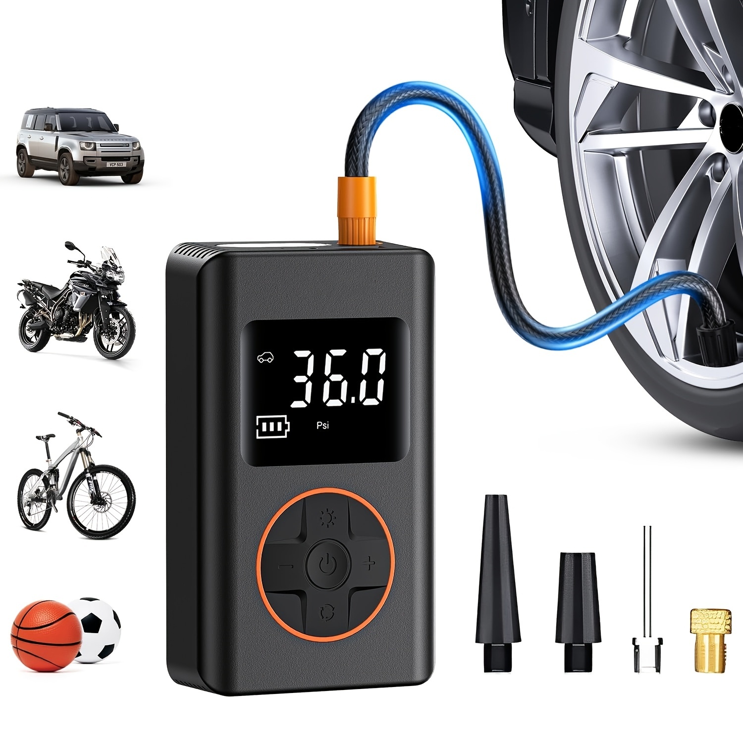 Compresseur d'air portable pou - Digital Tire Pressure Gauge Rechargeable avis et prix