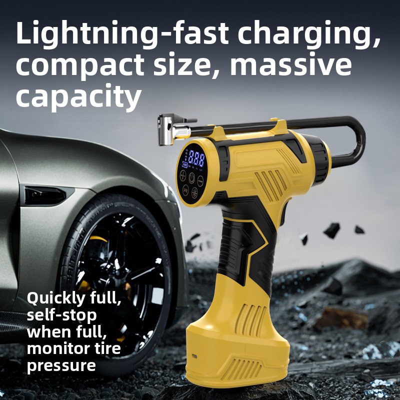 Pompe à air jaune sans fil pou - Cordless Air Pump 20V Battery avis et prix