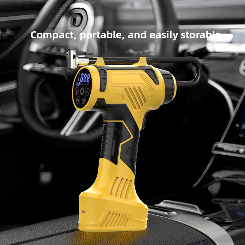 Pompe à air jaune sans fil pou - Cordless Air Pump 20V Battery avis et prix