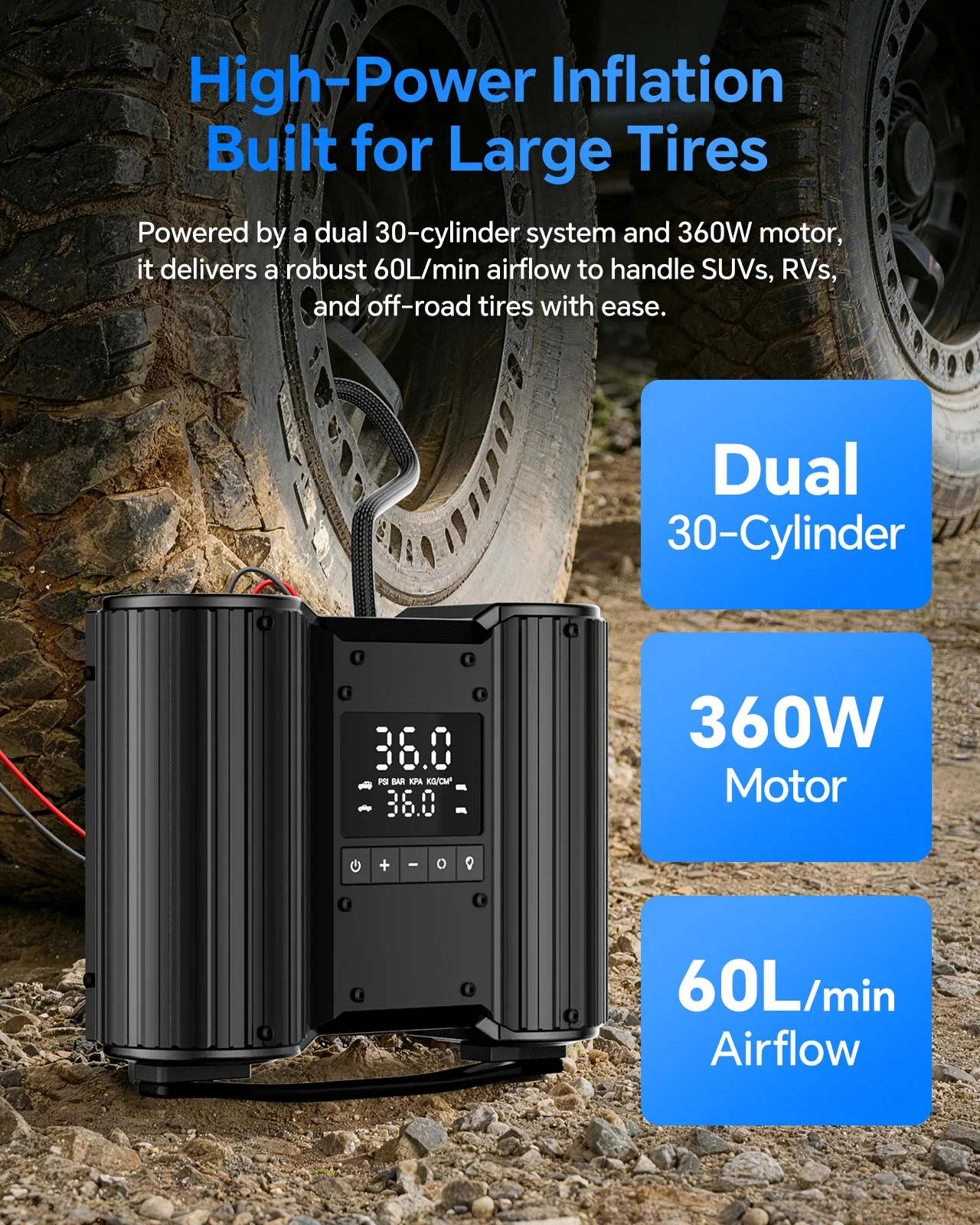Gonfleur de pneus double cylin - Tire Inflator Dual Cylinder avis et prix