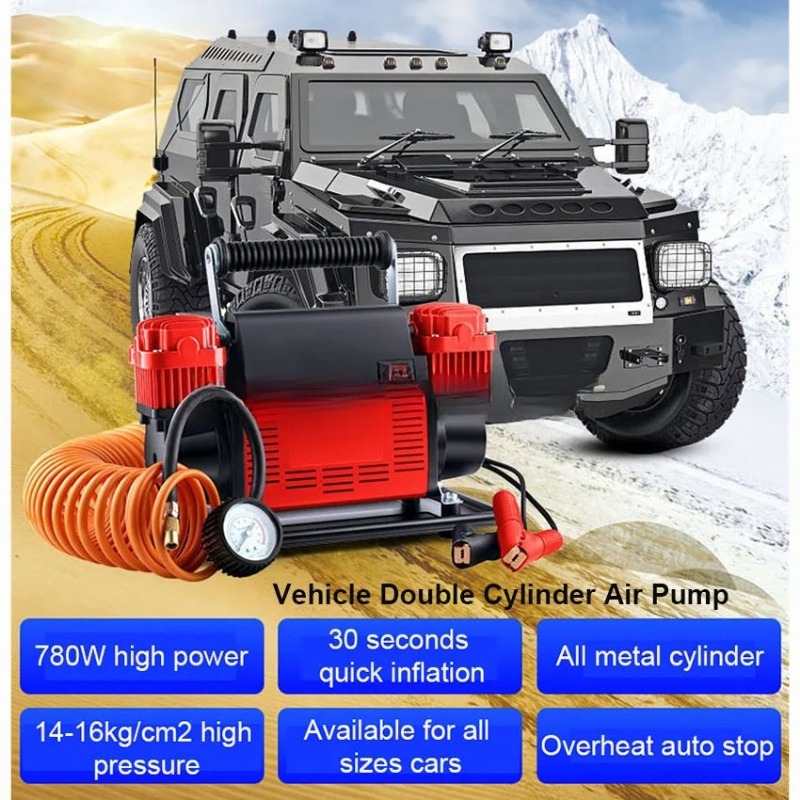 Compresseur d'air Portable gon - Tire Inflator Dual Cylinder avis et prix