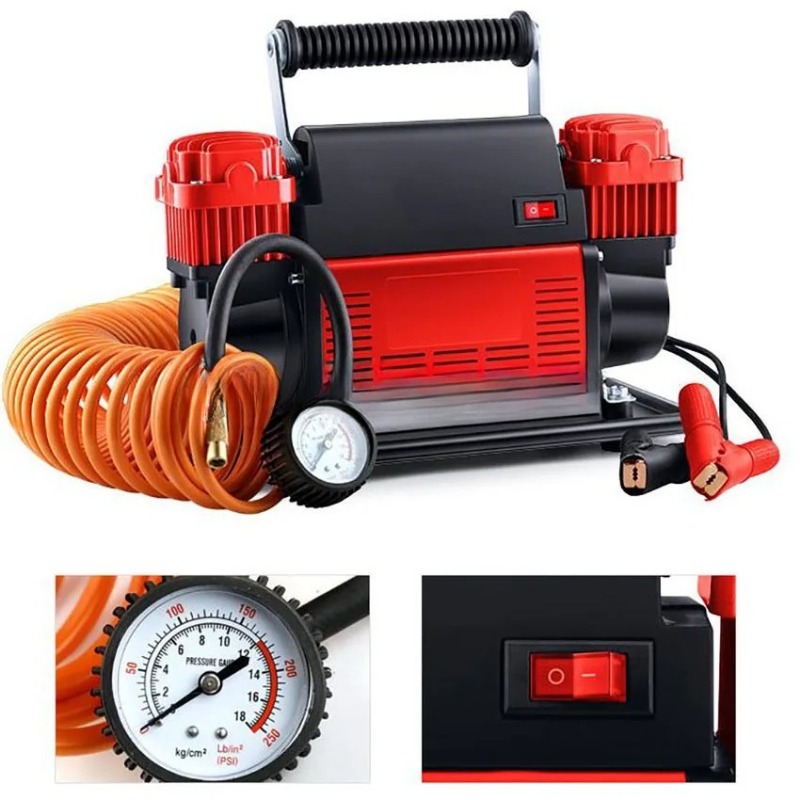 Compresseur d'air Portable gon - Tire Inflator Dual Cylinder avis et prix