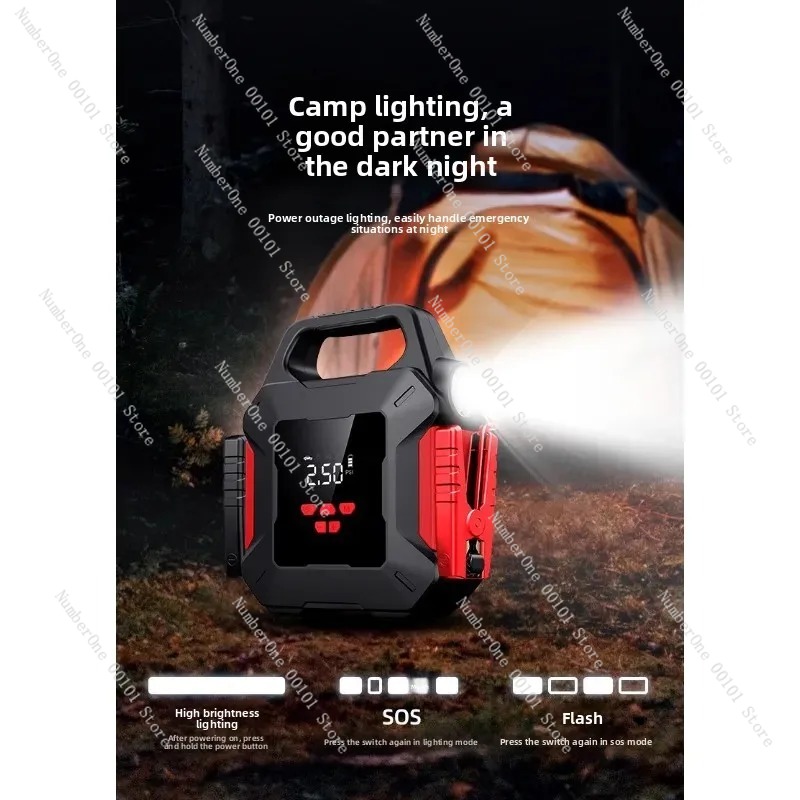 Démarreur de voiture d'urgence - Portable Air Compressor Jump Starter Combo avis et prix